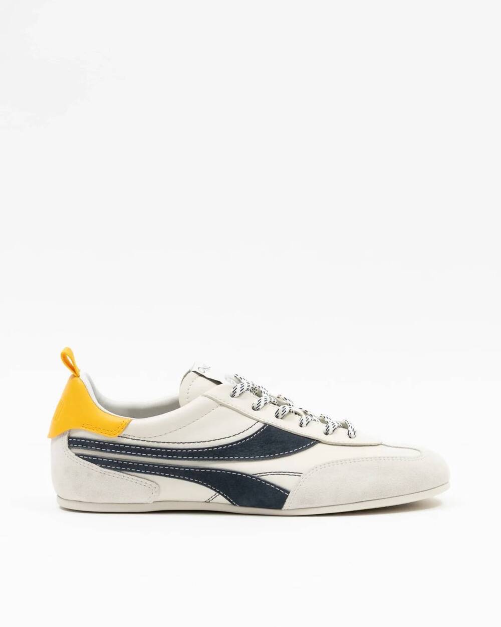 NEW ONCEPT men's bari leather sneakers in retro indigo